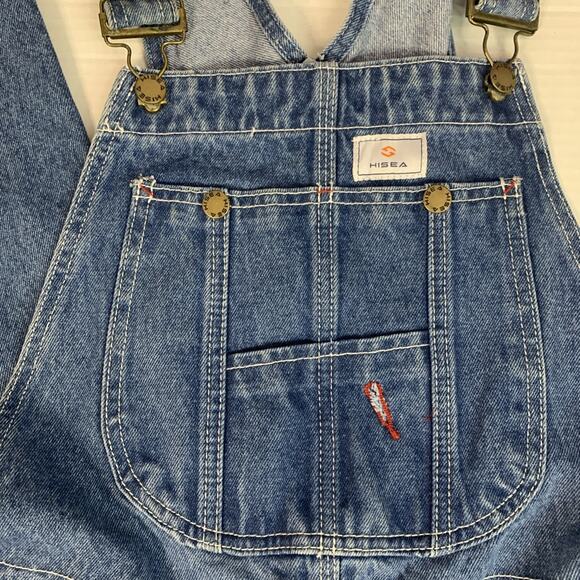 HISEA 30W x 28L Bib Overalls Jeans Work NWT pockets Carpenter - Picture 2 of 4